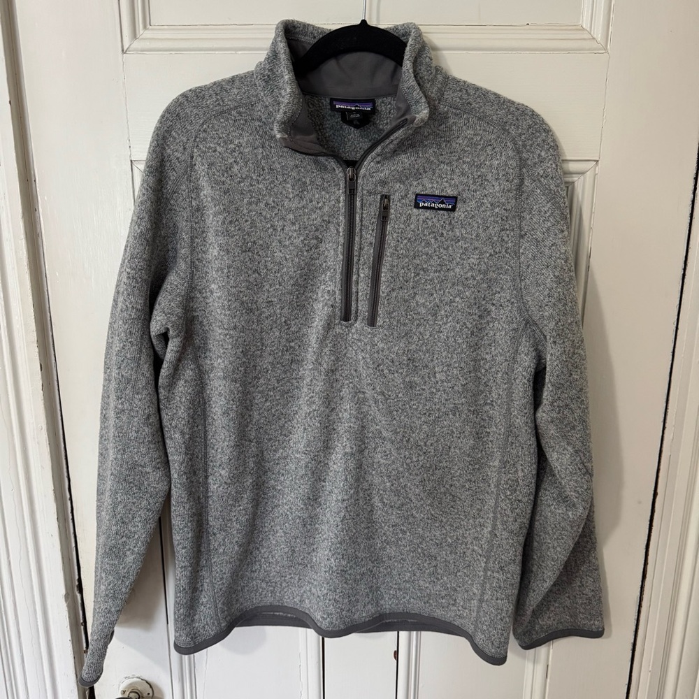 Patagonia Gray Quarter-Zip Fleece Pullover